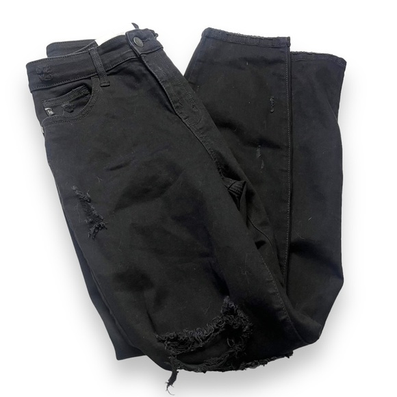 Judy Blue Jeans Womens 29 Black Distressed High Waist NWT - Picture 1 of 8